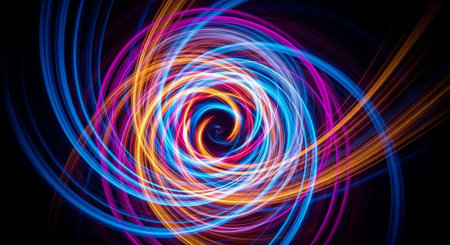 Vibrant Colorful Abstract Background with Fluid Waves and Modern Gradient Design.