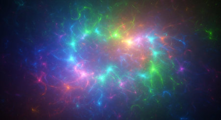 Vibrant Colorful Abstract Background with Fluid Waves and Modern Gradient Design.の写真素材