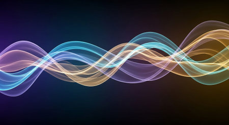 Vibrant Colorful Abstract Background with Fluid Waves and Modern Gradient Design.