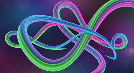 Vibrant Colorful Abstract Background with Fluid Waves and Modern Gradient Design.