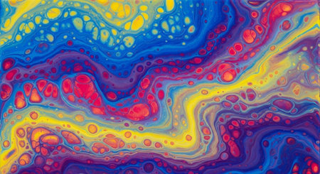 Vibrant Colorful Abstract Background with Fluid Waves and Modern Gradient Design.