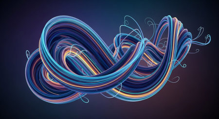 Vibrant Colorful Abstract Background with Fluid Waves and Modern Gradient Design.