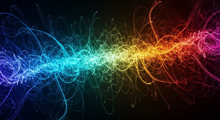Vibrant Colorful Abstract Background with Fluid Waves and Modern Gradient Design.