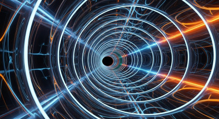 Vibrant Colorful Abstract Background with Fluid Waves and Modern Gradient Design.の写真素材