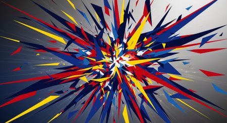 Vibrant Colorful Abstract Background with Fluid Waves and Modern Gradient Design.の写真素材