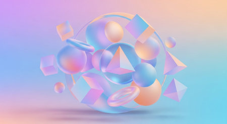 Vibrant Colorful Abstract Background with Fluid Waves and Modern Gradient Design.