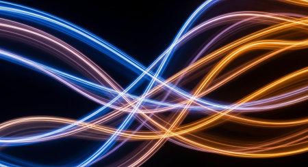 Vibrant Colorful Abstract Background with Fluid Waves and Modern Gradient Design.