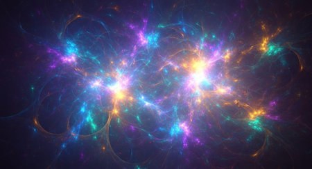 Vibrant Colorful Abstract Background with Fluid Waves and Modern Gradient Design.