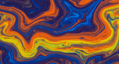 Vibrant Colorful Abstract Background with Fluid Waves and Modern Gradient Design.