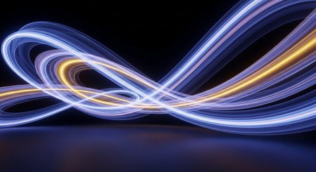 Vibrant Colorful Abstract Background with Fluid Waves and Modern Gradient Design.