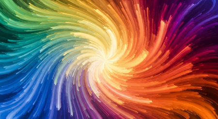 Vibrant Colorful Abstract Background with Fluid Waves and Modern Gradient Design.の写真素材