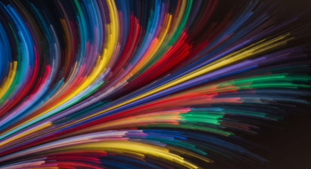 Vibrant Colorful Abstract Background with Fluid Waves and Modern Gradient Design.