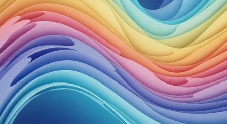 Vibrant Colorful Abstract Background with Fluid Waves and Modern Gradient Design.