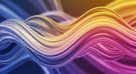 Vibrant Colorful Abstract Background with Fluid Waves and Modern Gradient Design.