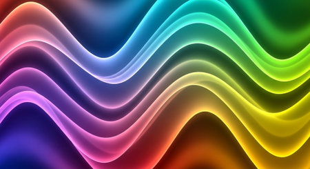 Vibrant Colorful Abstract Background with Fluid Waves and Modern Gradient Design.