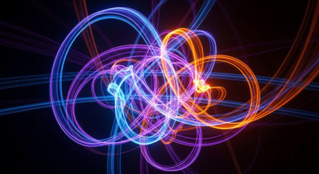 Vibrant Colorful Abstract Background with Fluid Waves and Modern Gradient Design.