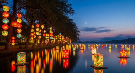 Event Night Festival with Fireworks, Lights, and Celebrations
.