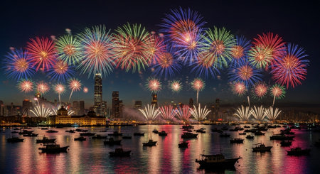 Event Night Festival with Fireworks, Lights, and Celebrations
.