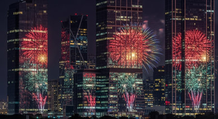 Event Night Festival with Fireworks, Lights, and Celebrations
.