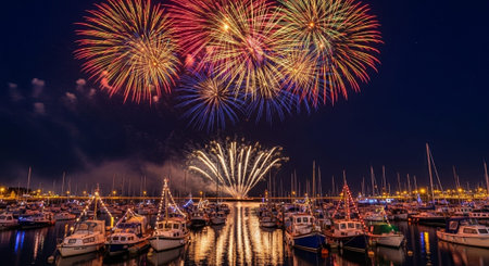 Event Night Festival with Fireworks, Lights, and Celebrations
.