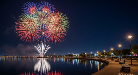 Event Night Festival with Fireworks, Lights, and Celebrations
.の写真素材