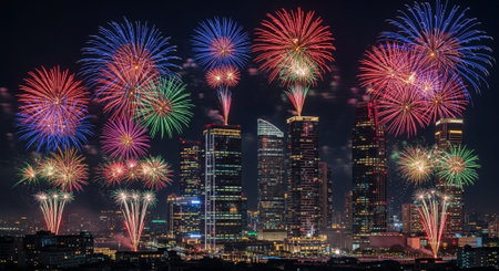 Event Night Festival with Fireworks, Lights, and Celebrations
.の写真素材