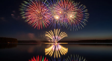 Event Night Festival with Fireworks, Lights, and Celebrations
.