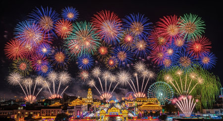 Event Night Festival with Fireworks, Lights, and Celebrations
.の写真素材