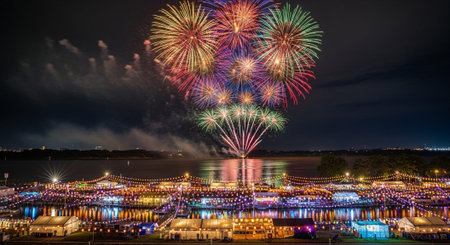 Event Night Festival with Fireworks, Lights, and Celebrations
.