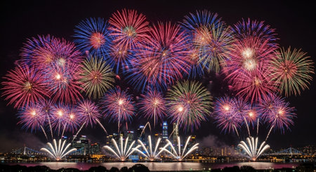 Event Night Festival with Fireworks, Lights, and Celebrations
.