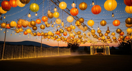 Event Night Festival with Fireworks, Lights, and Celebrations
.