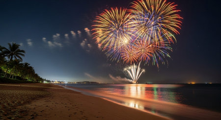 Event Night Festival with Fireworks, Lights, and Celebrations
.