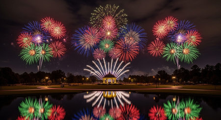 Event Night Festival with Fireworks, Lights, and Celebrations
.