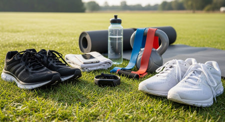 Fitness and Healthy Lifestyle Background.