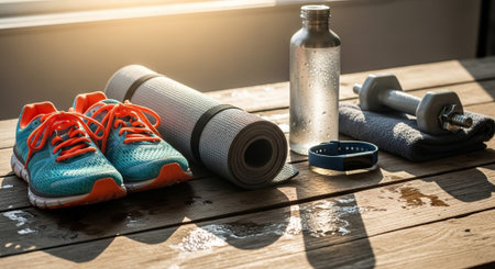 Fitness and Healthy Lifestyle Background.
