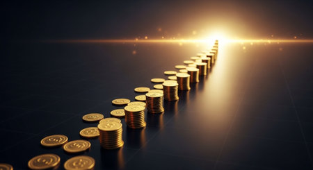 Finance and Money Management Concept Background.