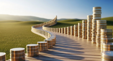 Finance and Money Management Concept Background.