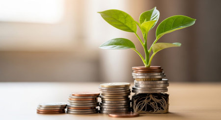 Finance and Money Management Concept Background.
