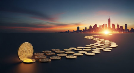 Finance and Money Management Concept Background.