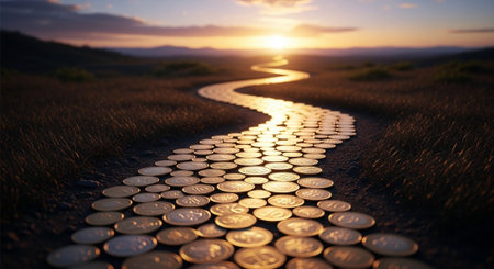Finance and Money Management Concept Background.