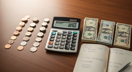 Finance and Money Management Concept Background.