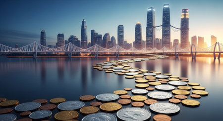 Finance and Money Management Concept Background.