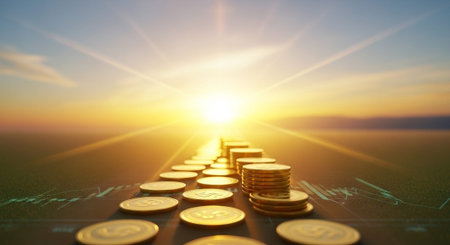 Finance and Money Management Concept Background.