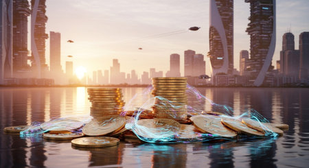 Finance and Money Management Concept Background.