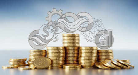 Finance and Money Management Concept Background.