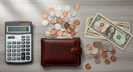 Finance and Money Management Concept Background.