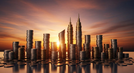 Finance and Money Management Concept Background.