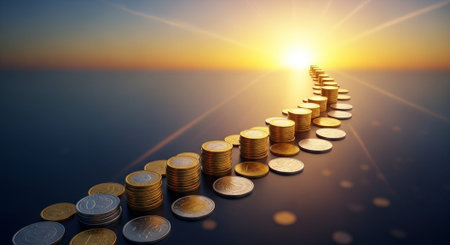 Finance and Money Management Concept Background.