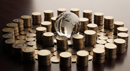 Finance and Money Management Concept Background.