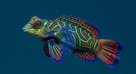 Underwater Marine Life with Tropical Fish in Blue Ocean.